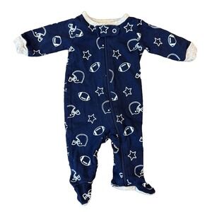 Preemie Baby Boy Sleeper Football Navy Outfit Star Cotton Sports Reborn‎ Doll